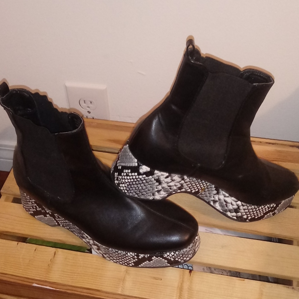 Edgy rain boots